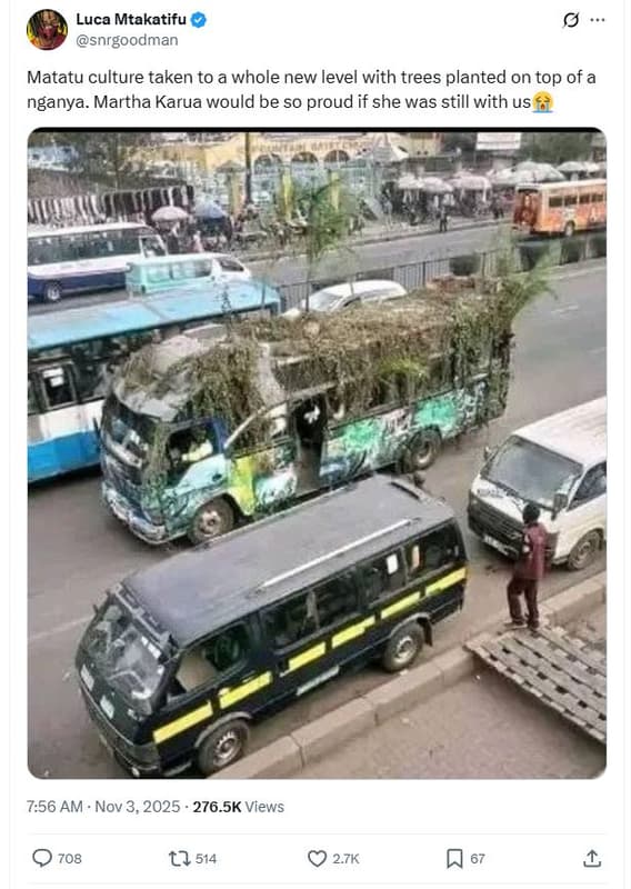 Luca mtakatifu snrgoodman matatu culture taken to a whole new level with trees p