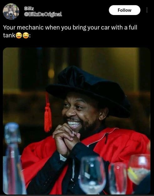 Billz billzdaonginal follow your mechanic when you bring your car with a full ta
