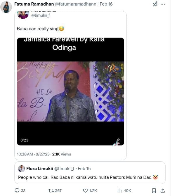 Fatuma ramadhan fatumaramadhann feb 16 limukii_f baba can really sing jamalca fa