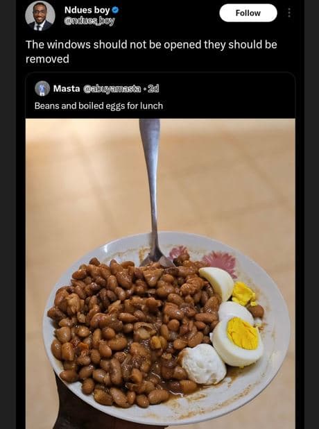 Ndues boy nduasacy follow the windows should not be opened they should be remove