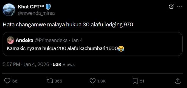 Khat gpttm mwenda_miraa hata changamwe malaya hukua 30 alafu lodging 970 andeka