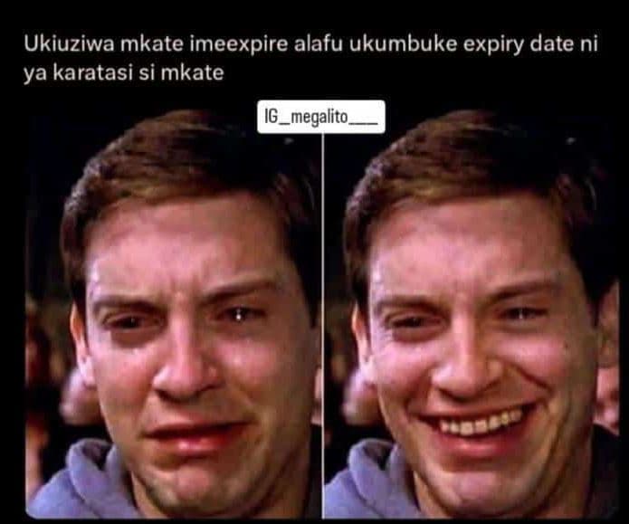 Ukiuziwa mkate imeexpire alafu ukumbuke expiry date ni ya karatasi si mkate ig m