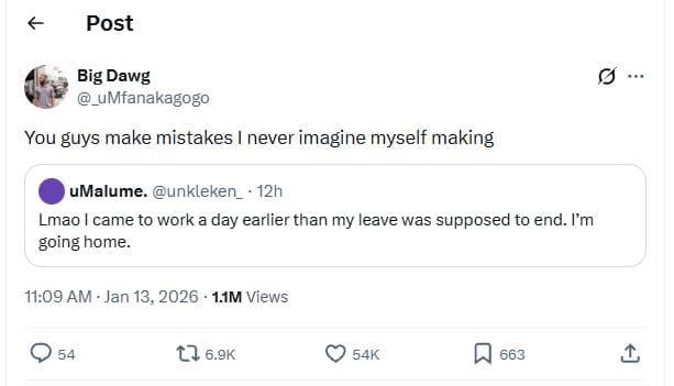 Post big dawg _umfanakagogo you guys make mistakes never imagine myself making u