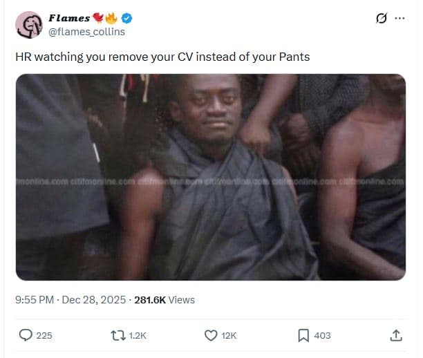 Flames flames_collins hr watching you remove your cv instead of your pants 9.55