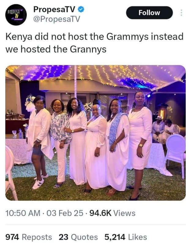 Pronesa propesatv propesatv follow kenya did not host the grammys instead we hos