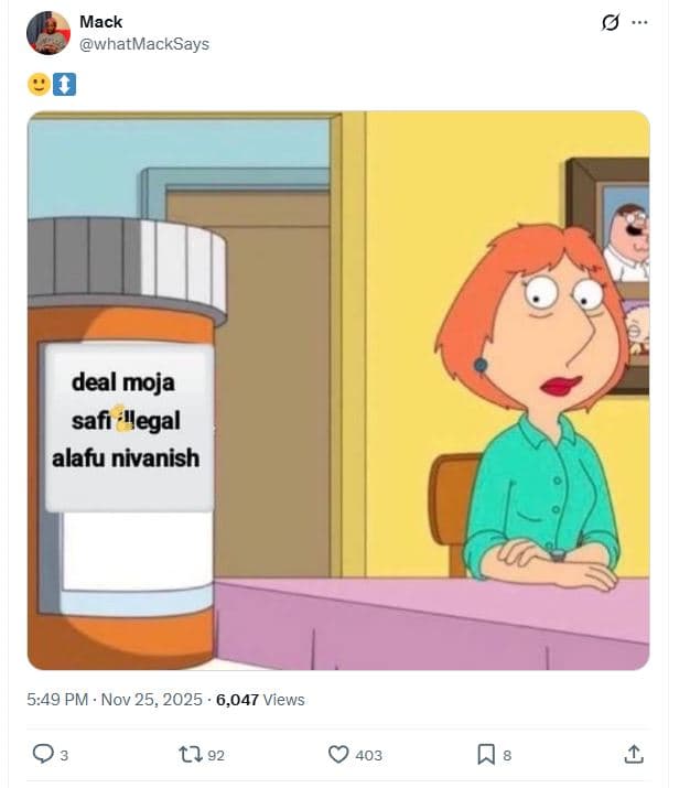 Mack whatmacksays deal moja safi ilegal alafu nivanish 5.49 pm nov 25, 6,047 vie