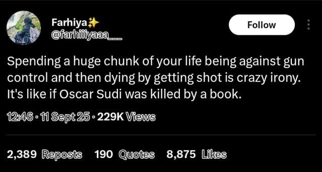 Farhiya fanhiliyaaa follow spending a huge chunk of your life being against gun