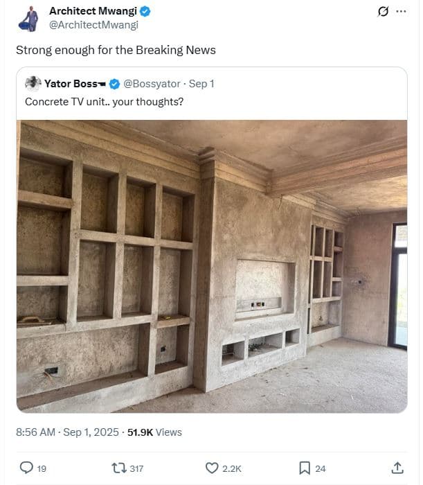 Architect mwangi architectmwangi strong enough for the breaking news yator boss