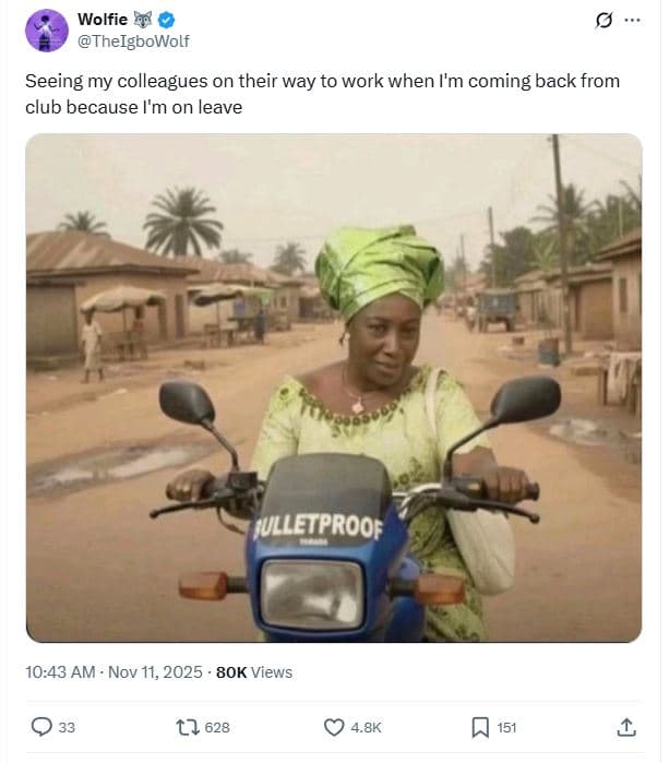 Wolfie 23 theigbowolf seeing my colleagues on their way to work when i'm coming