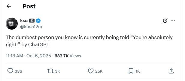 Post ksa kosal2m the dumbest person you know is currently being told you're abso