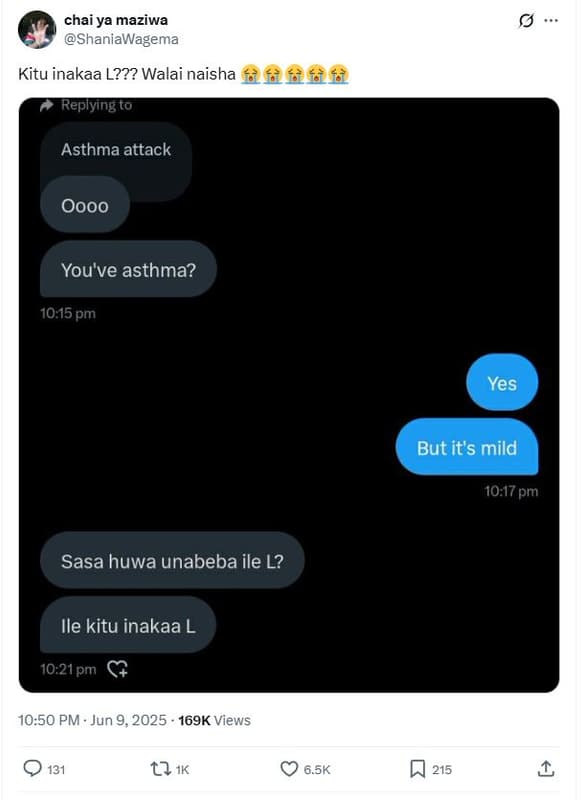 Chai ya maziwa shaniawagema kitu inakaa l2?? walai naisha f f ffàfà replying to