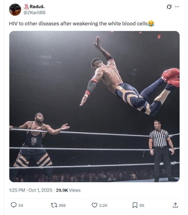 Sss radus zkarilo8 hiv to other diseases after weakening the white blood cells 1