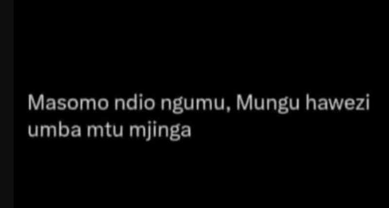 Masomo ndio ngumu, mungu hawezi umba mtu mjinga