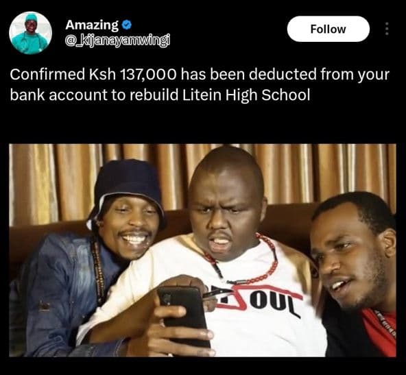 Amazing kijanayanwingi follow confirmed ksh 137,000 has been deducted from your
