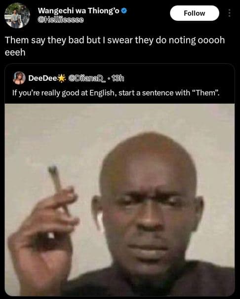 Wangechi wa thiong' hellfieeeee follow them say they bad but swear they do notin