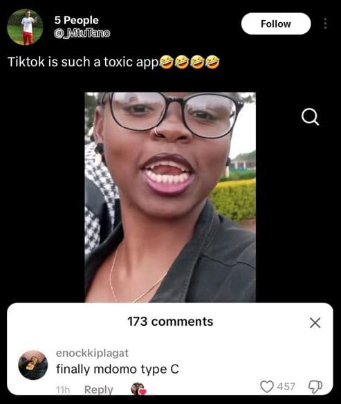 5 people mayfiano follow tiktok is such a toxic appaahe 173 comments enockkiplag