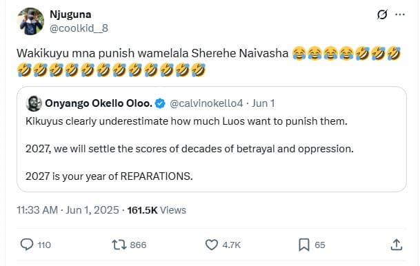 Njuguna coolkid wakikuyu mna punish wamelala sherehe naivasha onyango okello olo