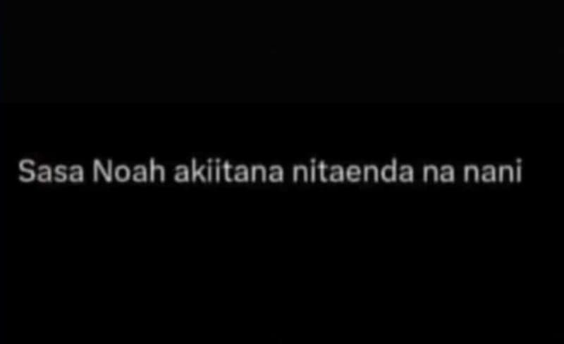 Sasa noah akiitana nitaenda na nani