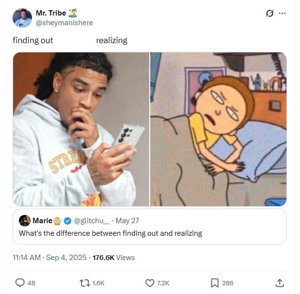 Mr. tribe sheymanishere finding out realizing ml marie glitchu _ may 27 what's t