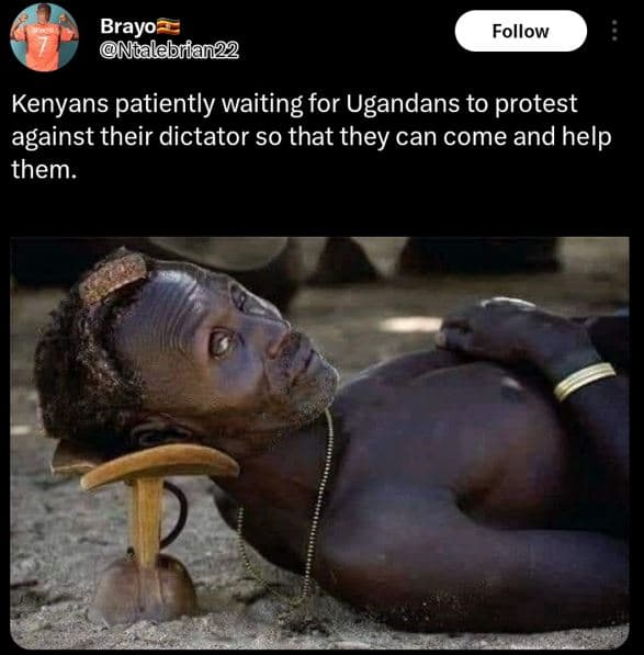 Brayo ntalebrian22 follow kenyans patiently waiting for ugandans to protest agai