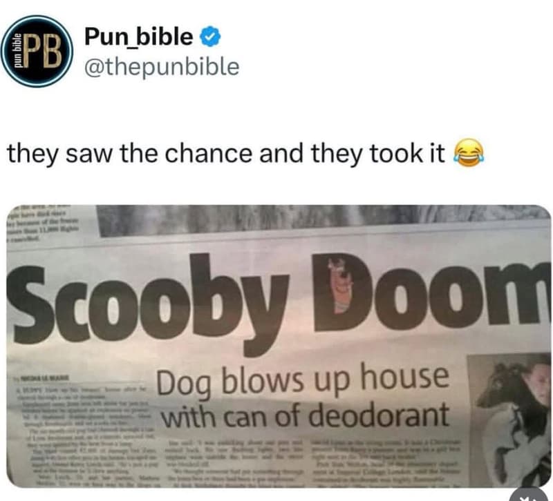 9 pun_bible 5 pb thepunbible they saw the chance and they took it scooby doon do