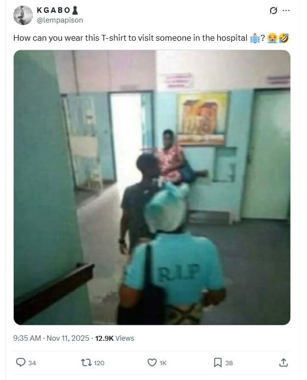 Kgabo1 lempapison how can you wear this tshirt to visit someone in the hospital