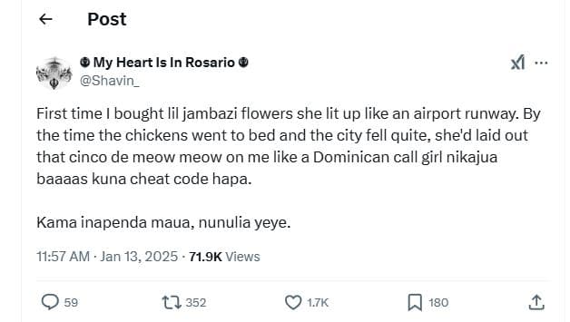 Post my heart is in rosario shavin _ first time bought lil jambazi flowers she l