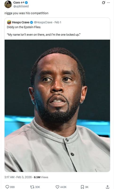 Corn upblissed nigga you was his competition hoops crave hoopscrave feb 1 diddy