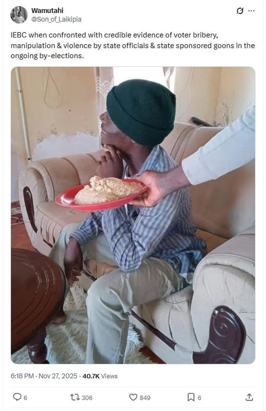 Wamutahi son_of_laikipia iebc when confronted with credible evidence of voter br