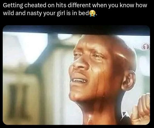 Getting cheated on hits different when you know how wild and nasty your girl is