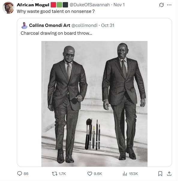 African mogul dukeofsavannah nov 1 why waste good talent on nonsense collins omo