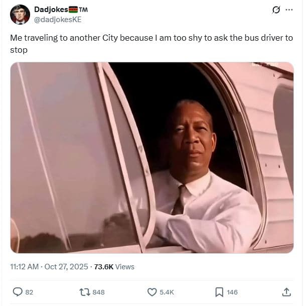 Dadjokes tm dadjokeske me traveling to another city because am too shy to ask th