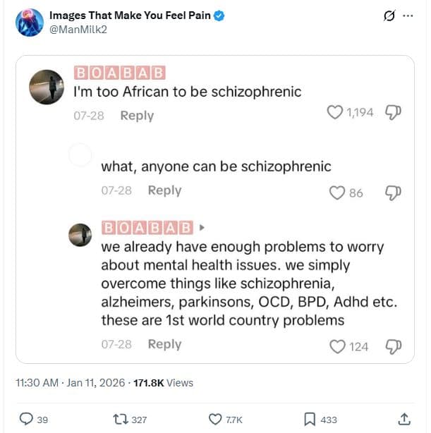 Images that make you feel pain manmilk2 boabab i'm too african to be schizophren