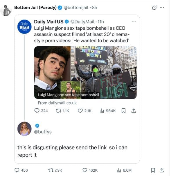 Bottom jail parody bottomiail 8h daily mail us dally dailymail . 11h mail luigi