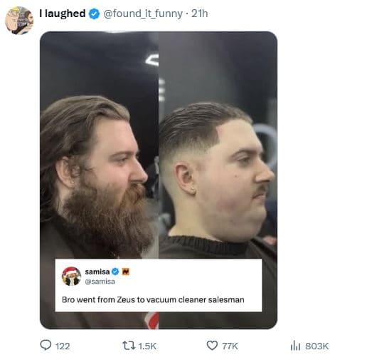 Laughed found_it_funny 21h samisa msamisa bro went from zeus to vacuum cleaner s