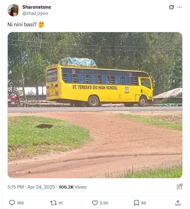 Sharonstone shaz_oyoo ni nini basi? st teresas si0 high school 5.15 pm apr 24, 1