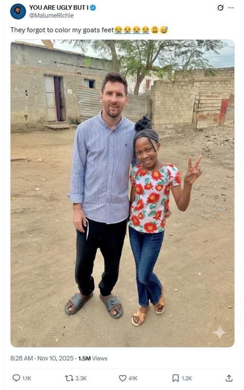 You are ugly but malumerichie they forgot to color my goats feet 8.28 am . nov 1