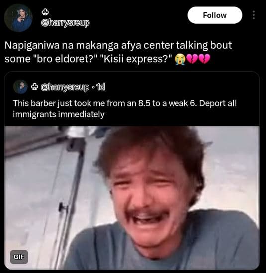 Follow hatysiaup napiganiwa na makanga afya center talking bout some bro eldoret