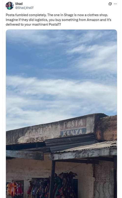 Shad shad_khalif posta fumbled completely. the one in shagz is now clothes shop