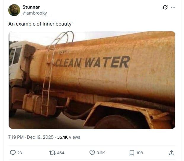 Stunnar ambrooky an example of inner beauty clean water 7.19 pm dec 19, 35.1k vi