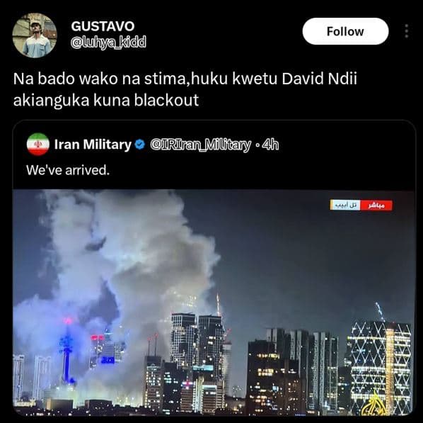 Gustavo sluhya_kidd follow na bado wako na stima,huku kwetu david ndii akianguka