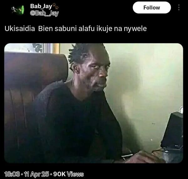 Bab jay bab follow ukisaidia bien sabuni alafu ikuje na nywele 11 apr25 90k view