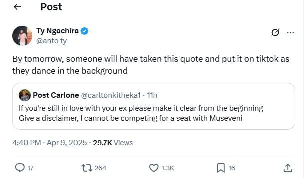 Post ty ngachira anto_ty by tomorrow someone will have taken this quote and put