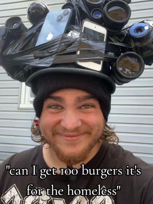 Can i get ioo burgers its forthe homeless