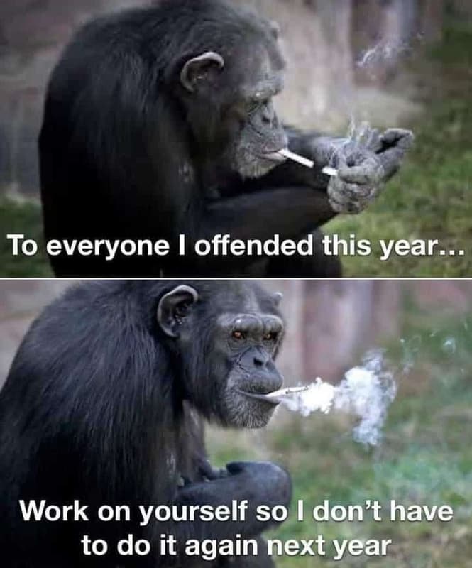 To everyone offended this year work on yourself so don't have to do it again nex