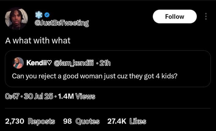 Follow justbëtw8etng a what with what kendii iam_kendmi 20 can you reject a good