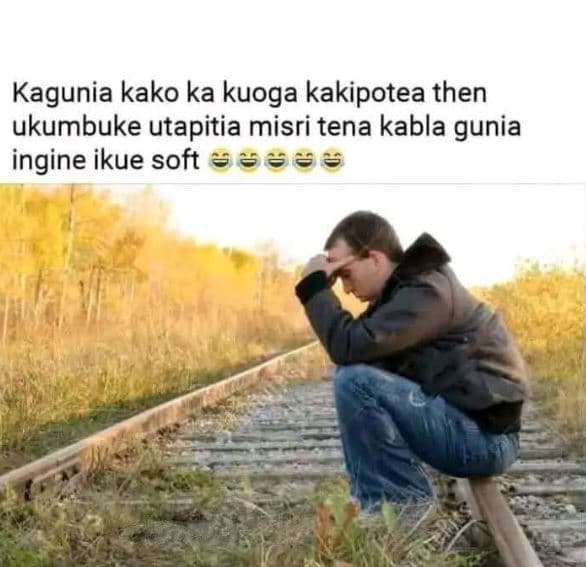Kagunia kako ka kuoga kakipotea then ukumbuke utapitia misri tena kabla gunia in