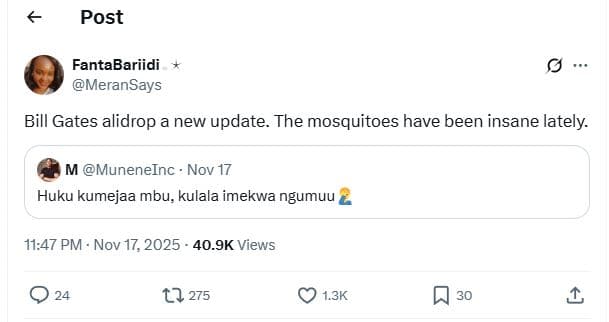 Post fantabariidi meransays bill gates alidrop a new update. the mosquitoes have