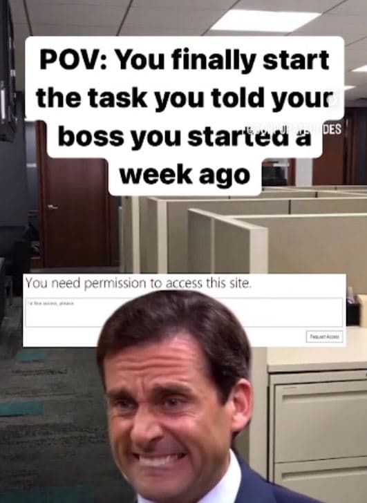 Pov you finally start the task you told your boss you started a des week ago you