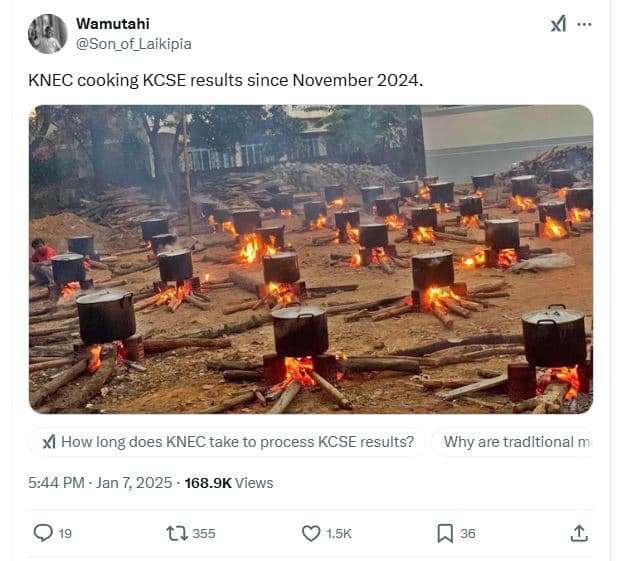 Wamutahi son_of_laikipia knec cooking kcse results since november 2024_ how long